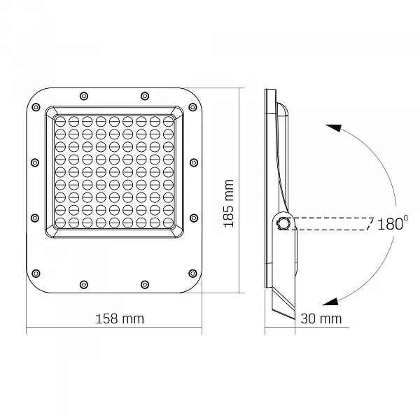 LED прожектор PREMIUM VIDEX F2 50W 5000K - фото 8