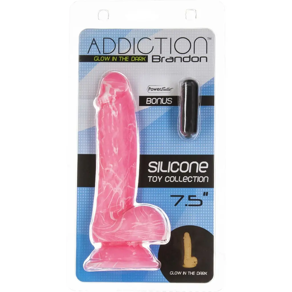 Фалоімітатор Addiction - Brandon - 7.5, що світиться у темряві - фото 7