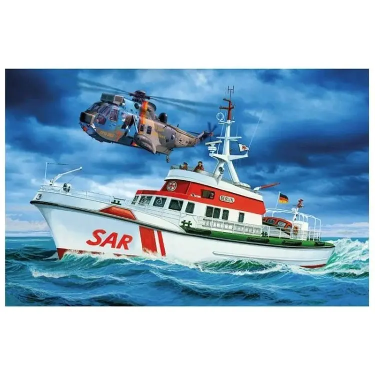 Збірна модель Revell Катер Arkona та вертоліт Sea King mk 41 рівень 4 масштаб 1:72, 311 деталей (RVL-05683) - фото 16