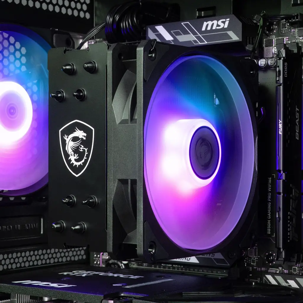 Комп'ютер Dragon Lucky Shadow Powered_by MSI (RTX5060TI 8GB + R5 7500F) Black / AMD Ryzen 5 7500F (3.7-5.0), 6 ядер / NVIDIA GeForce RTX 5060 Ti / 32 ГБ (DDR5) / 1024 ГБ (SSD) - фото 4