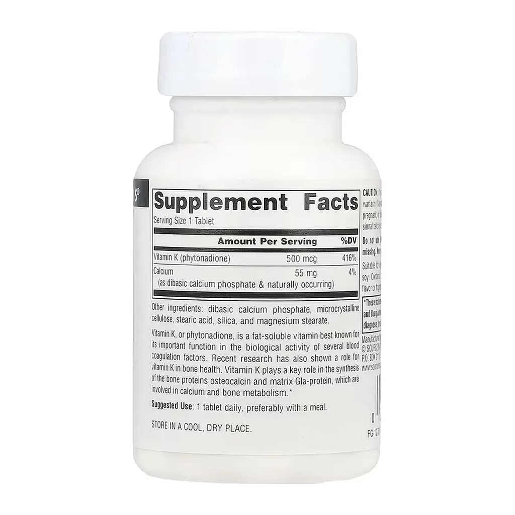 Vitamin K 500 mcg - 100 tabs - фото 2