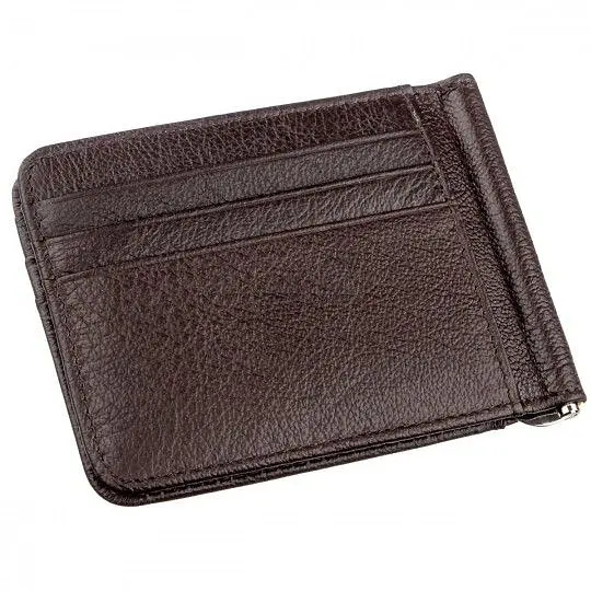 Стильний чоловічий затискач ST Leather 18941 коричневий - фото 5