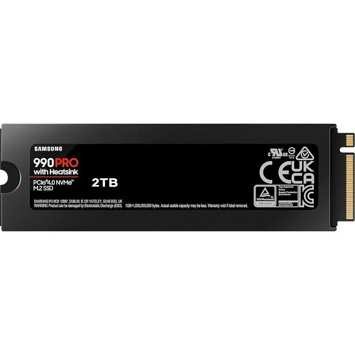 Накопитель SSD Samsung m.2 NVMe 2TB 990 Pro Pascal TLC 7450/6900MB/s w/heatsink (MZ-V9P2T0GW) - фото 2