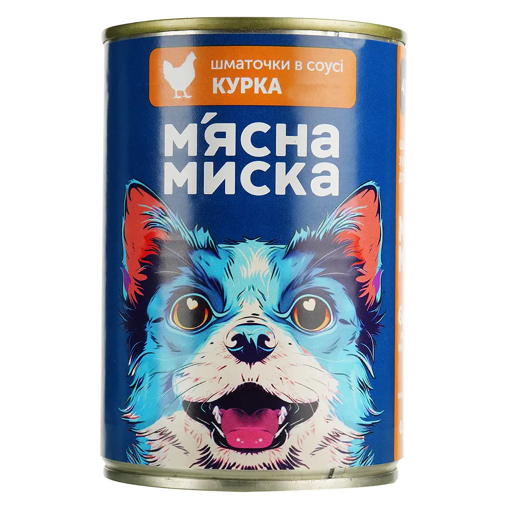 Влажный корм для собак М'ясна миска, кусочки в соусе с курицей, 415 г - фото 3