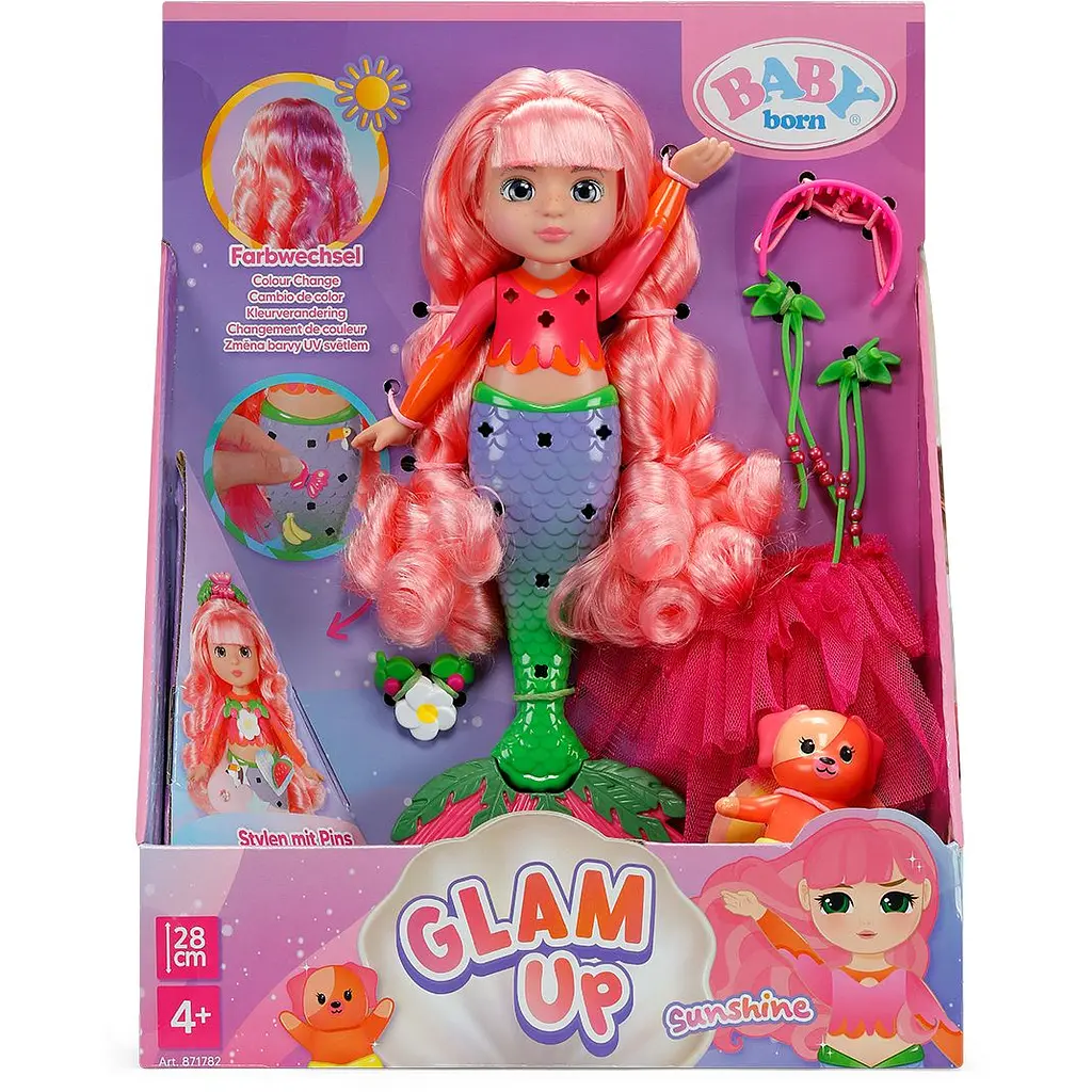 Кукла Baby Born Glam Up Русалочка Саншайн 28 см (871782) - фото 7