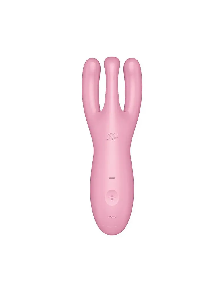 Кліторальний смарт-вібратор Satisfyer Threesome 4 Pink з трьома пальчиками - фото 2
