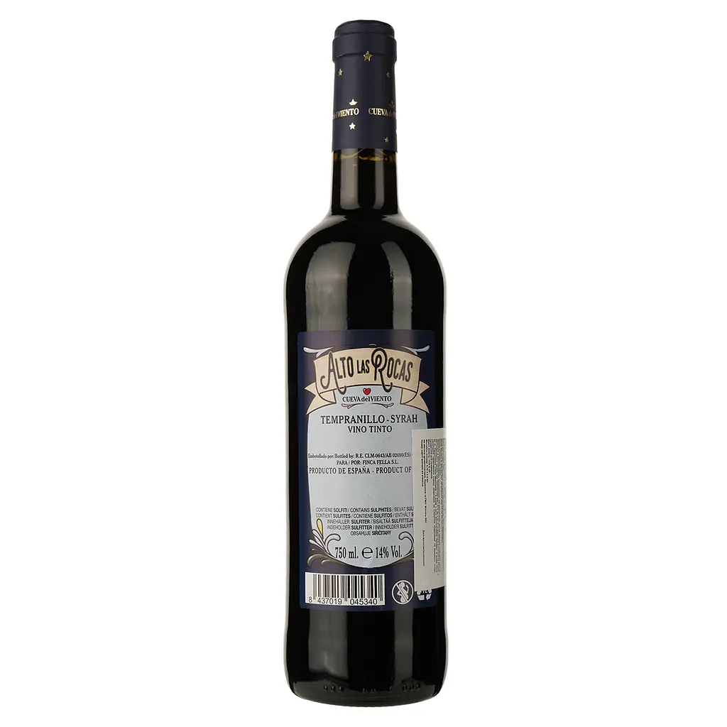 Вино Alto las Rocas Tempranillo-Syrah, червоне, сухе, 0,75 л - фото 2