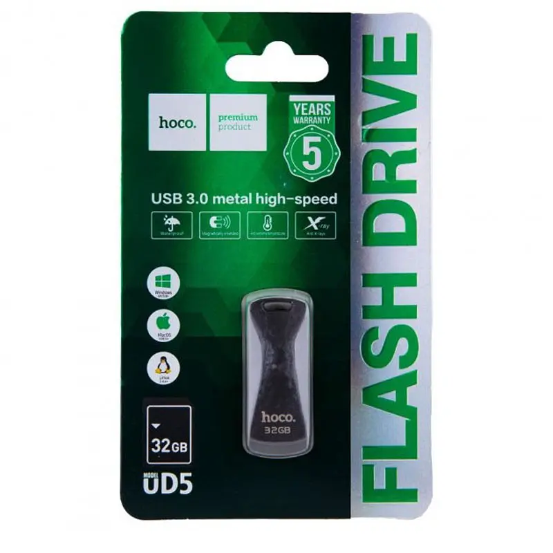 Флеш-накопичувач Hoco UD5 USB 3.0 - 32GB Сірий - фото 4