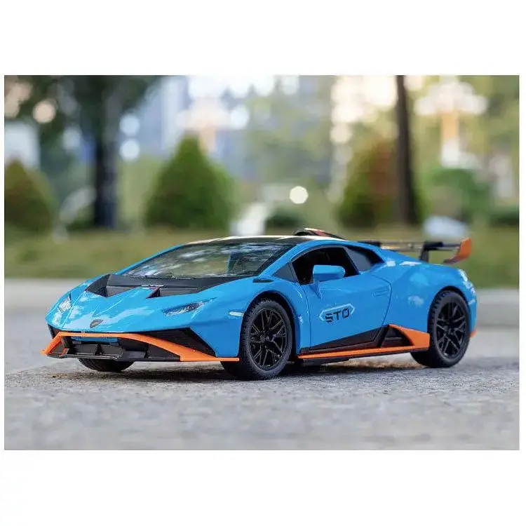 Колекційна металева модель автомобіля АвтоЕксперт Lamborghini Huracan STO з інерцією, світлом та звуком 1:24 - фото 6