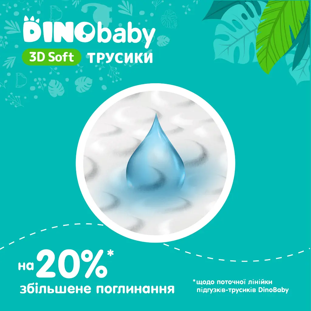 Підгузки Dino Baby 3D Soft 6 розмір (16-24 кг) 112 шт (4 упаковки по 28 шт) (4820204701727) - фото 6