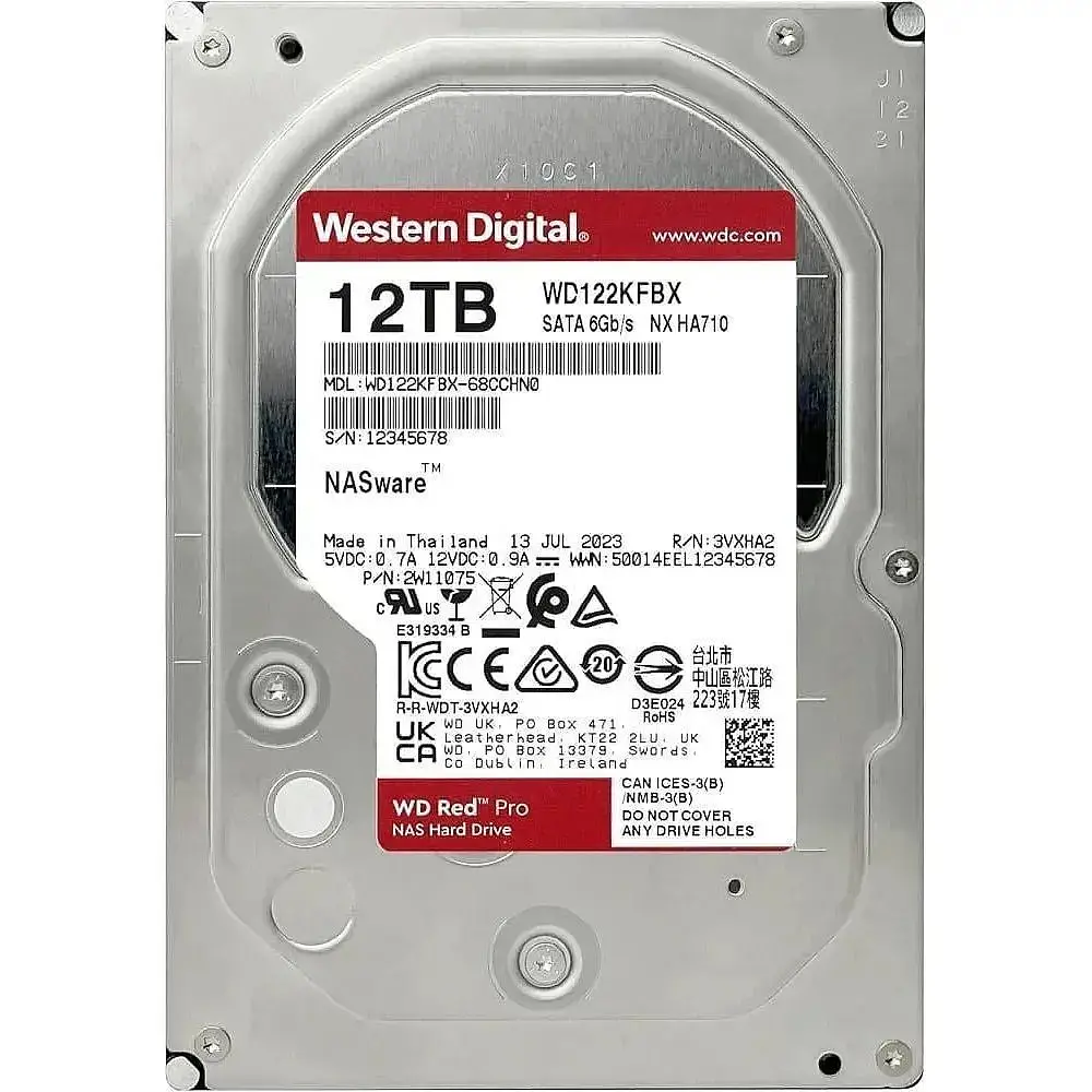 Накопичувач HDD SATA 12.0TB WD Red Pro NAS 7200rpm 512MB (WD122KFBX) - фото 2