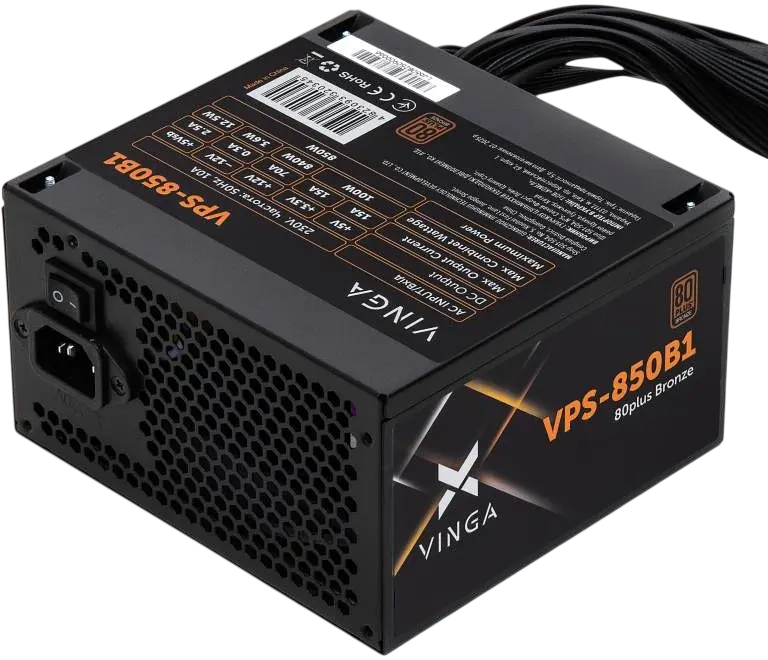 Блок живлення Vinga VPS B1 850W 80+ Bronze (VPS-850B1) - фото 2