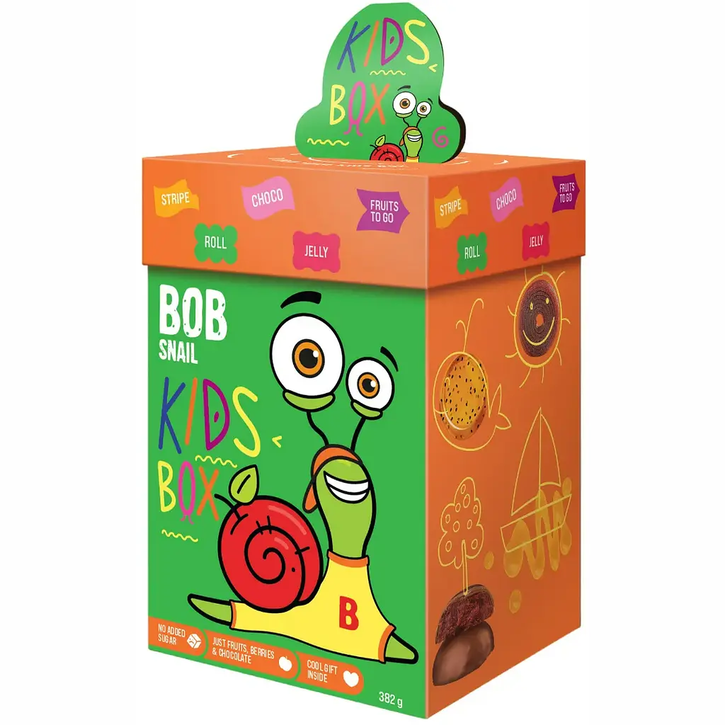 Уцінка. Набір солодощів Bob Snail Дитячий бокс, з іграшкою і квестом, 382 г - фото 2