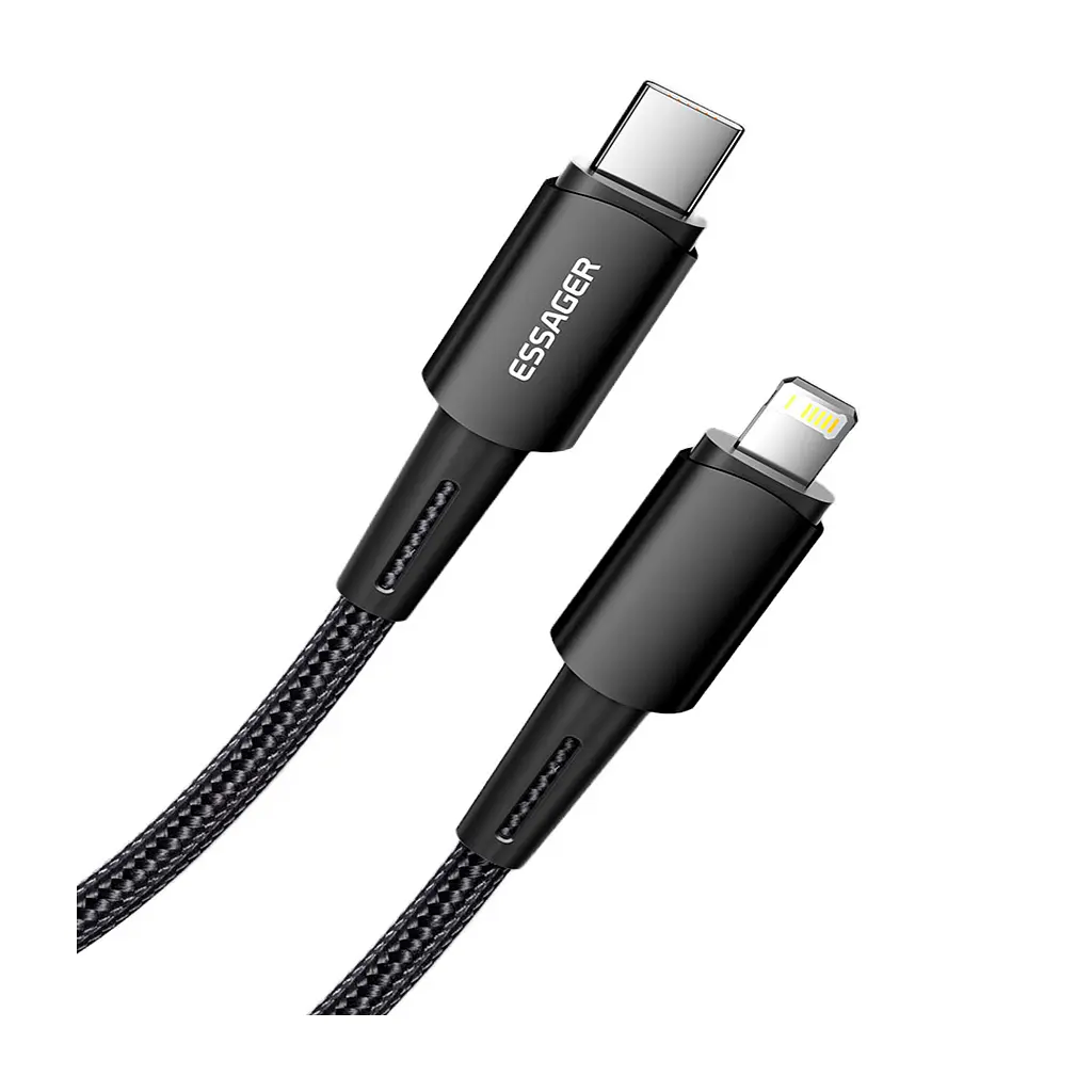 Дата кабель USB-C to Lightning 0.5m 20W black Essager (EXCTL-CGB01) - фото 2
