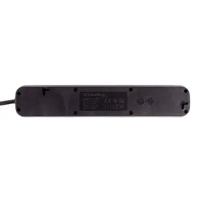 Мережевий фільтр живлення ColorWay (CW-PSEA55BK), 5 розеток/ 5M black (CW-PSEA55BK) - фото 2