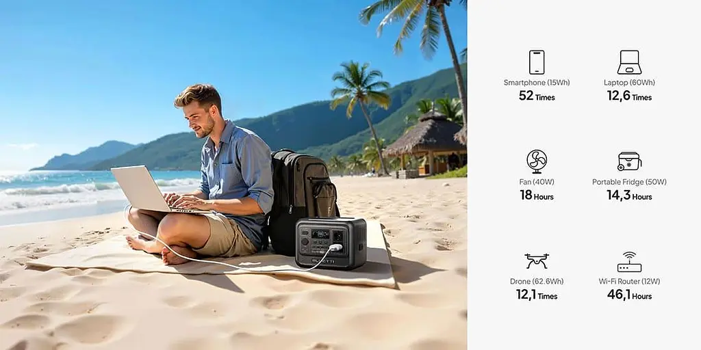 Зарядна станція BLUETTI Elite 100 V2 Portable / 1800 Вт / 1024 Вт/ч / LiFePO4 (EL100V2) UA U1 - фото 11