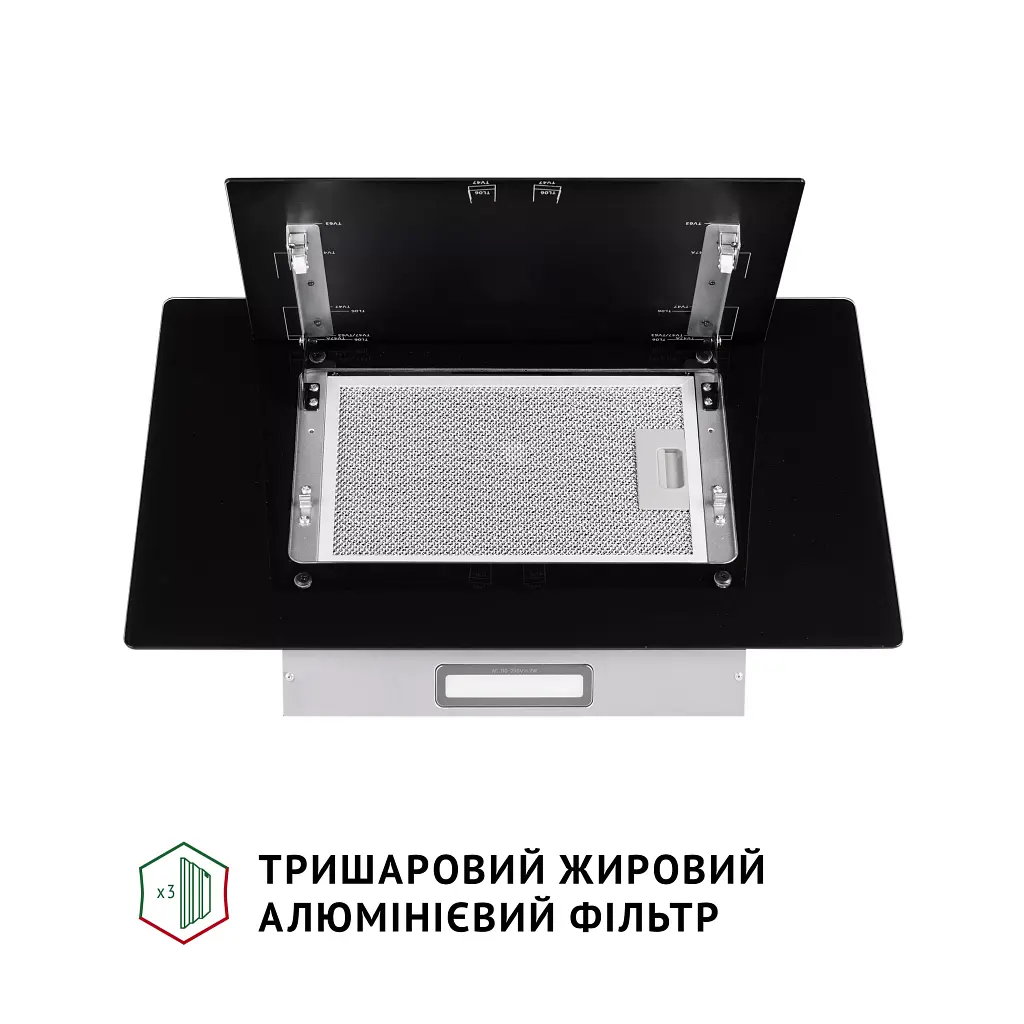 Вытяжка декоративная наклонная PERFELLI DN 6142 BL LED - фото 6