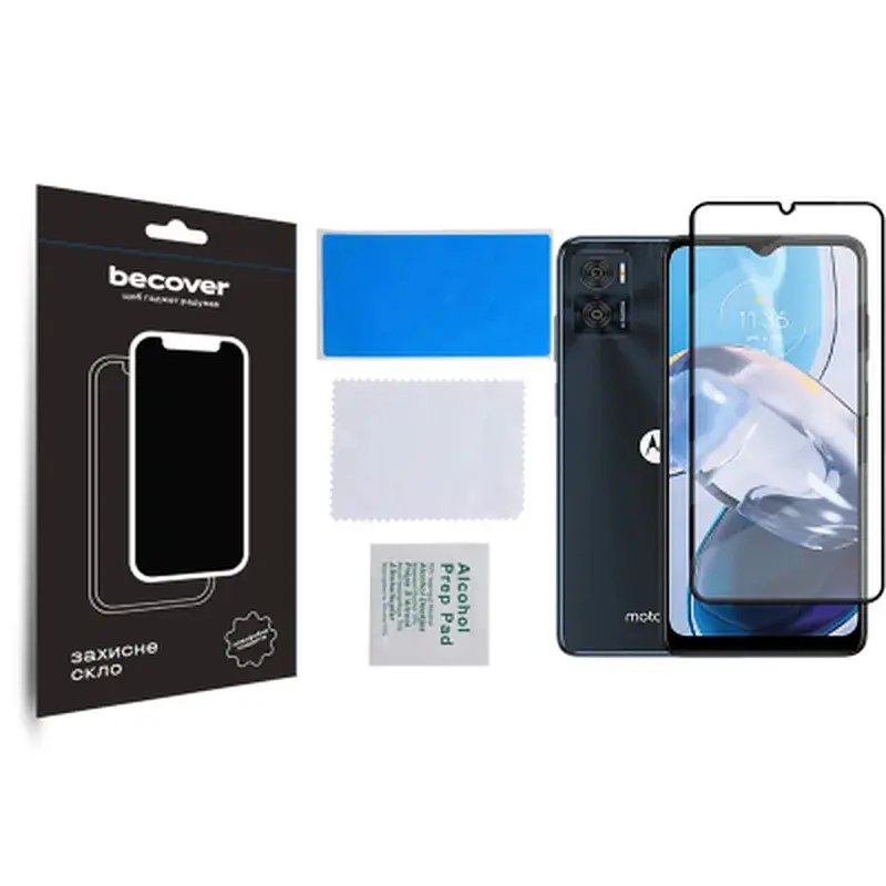 Скло захисне BeCover Motorola Moto E22/E22i Black (709731) - фото 3