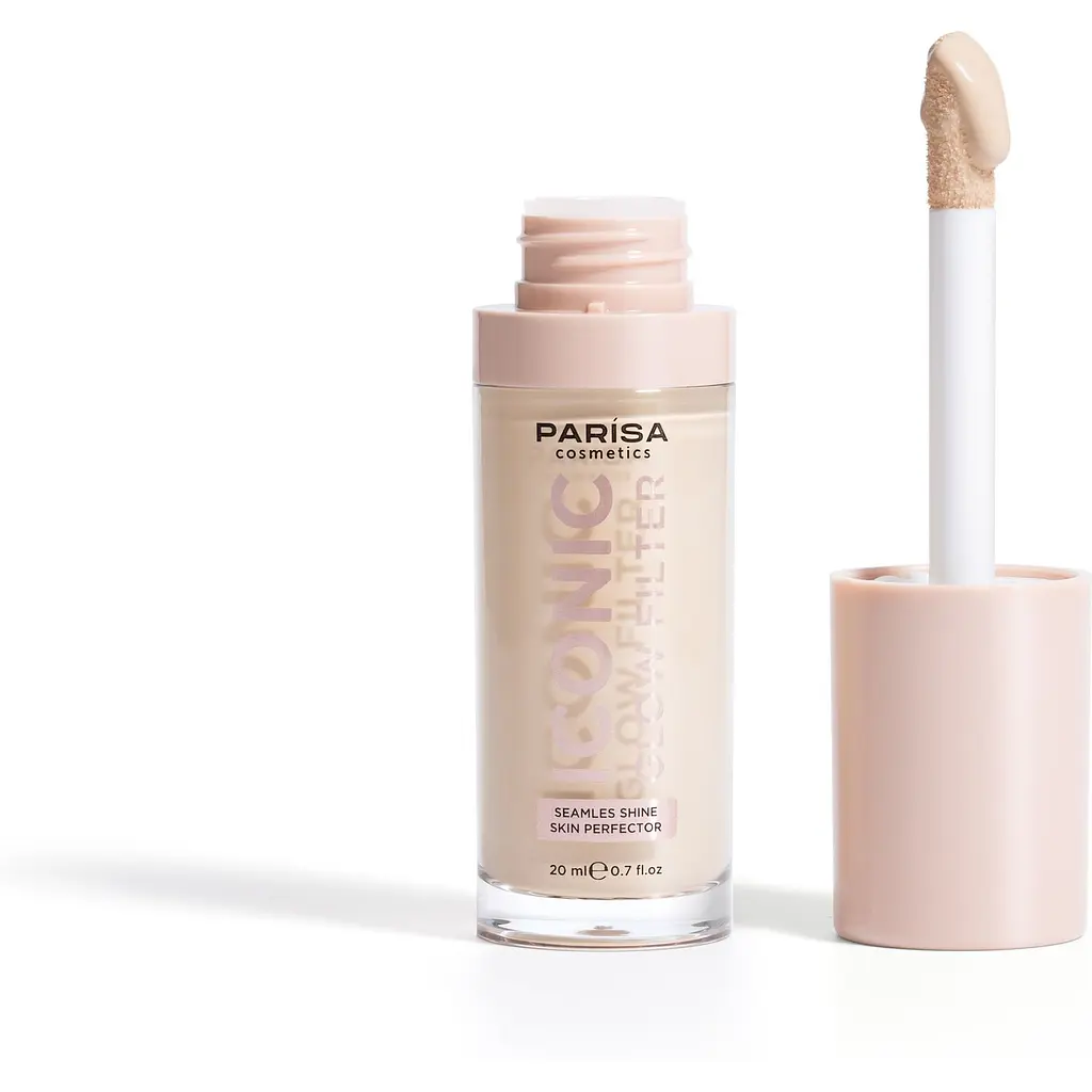 Тональна основа-флюїд  Parisa Iconic Glow Filter з ефектом сяйва 20 мл відтінок № 601 Porcelain glow  - фото 3