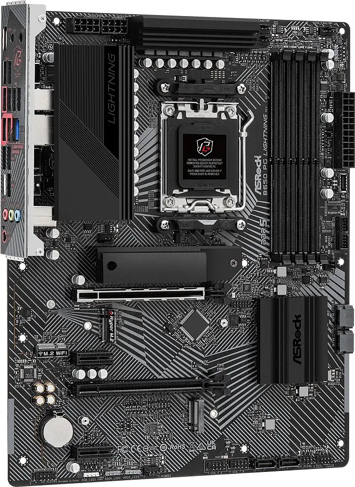 ASRock B650 PG LIGHTNING (AM5/B650, 4*DDR5, 2xPCIex16, HDMI, 4xSATA, 3xM.2, 2.5GLan, 7.1ch, ATX) - фото 3