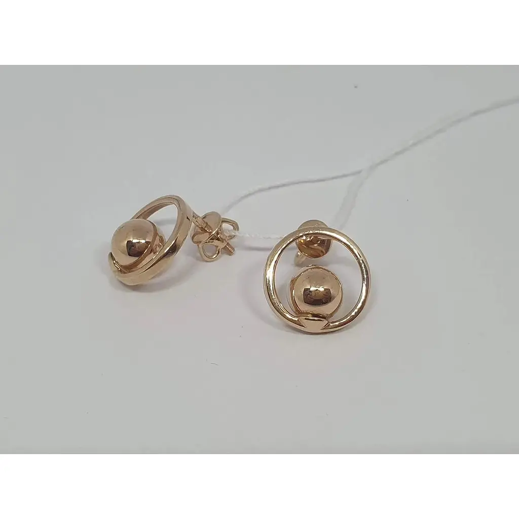 Золотые серьги-пуссеты Favoritum. 210144_7 - фото 2