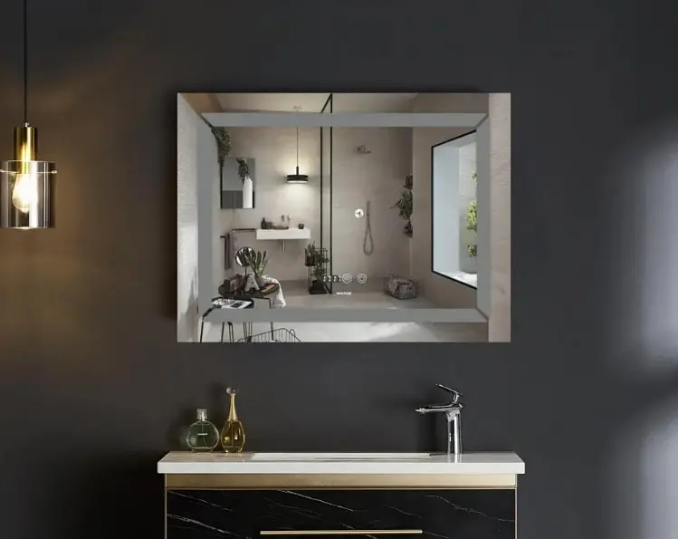 Дзеркало Mixxus Light MR01-90x70 (годинник, LED-підсвічування, антизапотівання) (MI5999) - фото 2