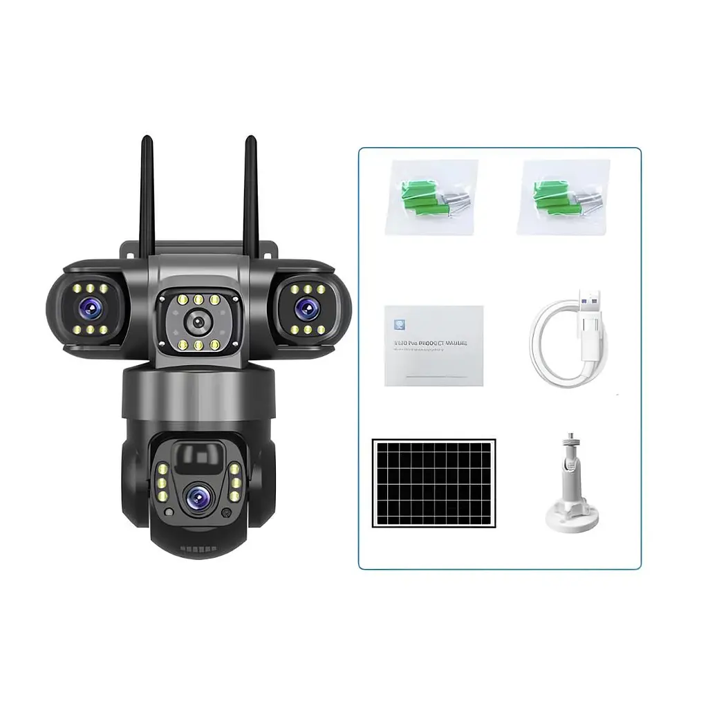 IP-камера уличная с аккумулятором и тройным объективом XON 4G 8000mAh Solar 1080P SmartCam (TCBSM23VB 3992) Черная - фото 10