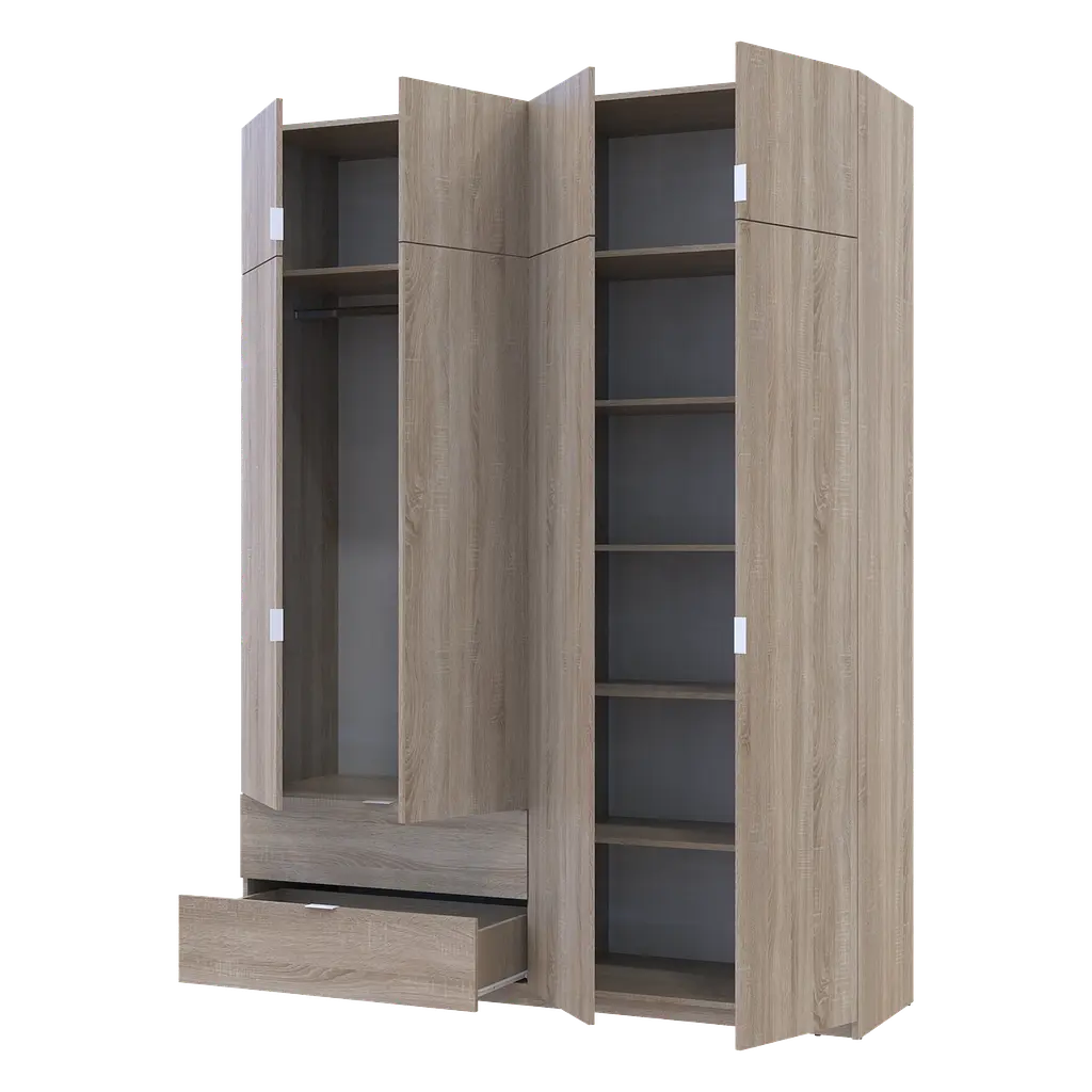 Розпашна Шафа для одягу Doros Лукас Дуб Сонома 180х50х240 (80737731) - фото 2