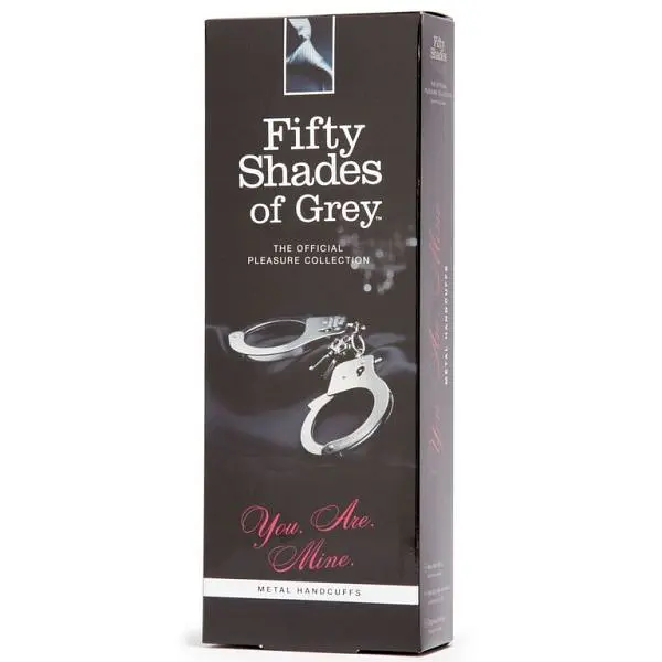 Металеві наручники для пристрасного сексу Fifty Shades of Grey You. Are. Mine., 26.7 см - фото 3