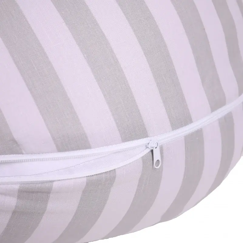 Подушка для вагітних та годування MirSon №5019 Color Line Stripe White Gray 30х170 см біло-сіра (2200010969795) - фото 3