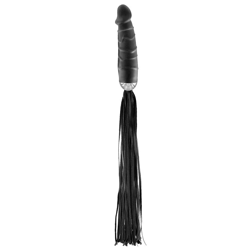 Флогер Fetish Tentation Whip with Dildo Handle, 45 см (чорний)