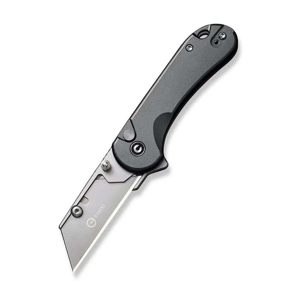Ніж трапеція складаний кишеньковий Civivi Elementum Utility, (5.8 см) 6Cr13 / Aluminum сірий