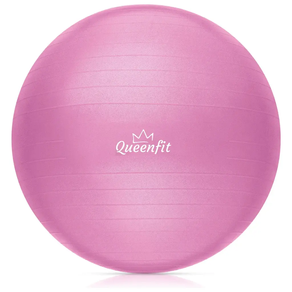 Фітбол Queenfit з насосом 65 см рожевий - фото 2