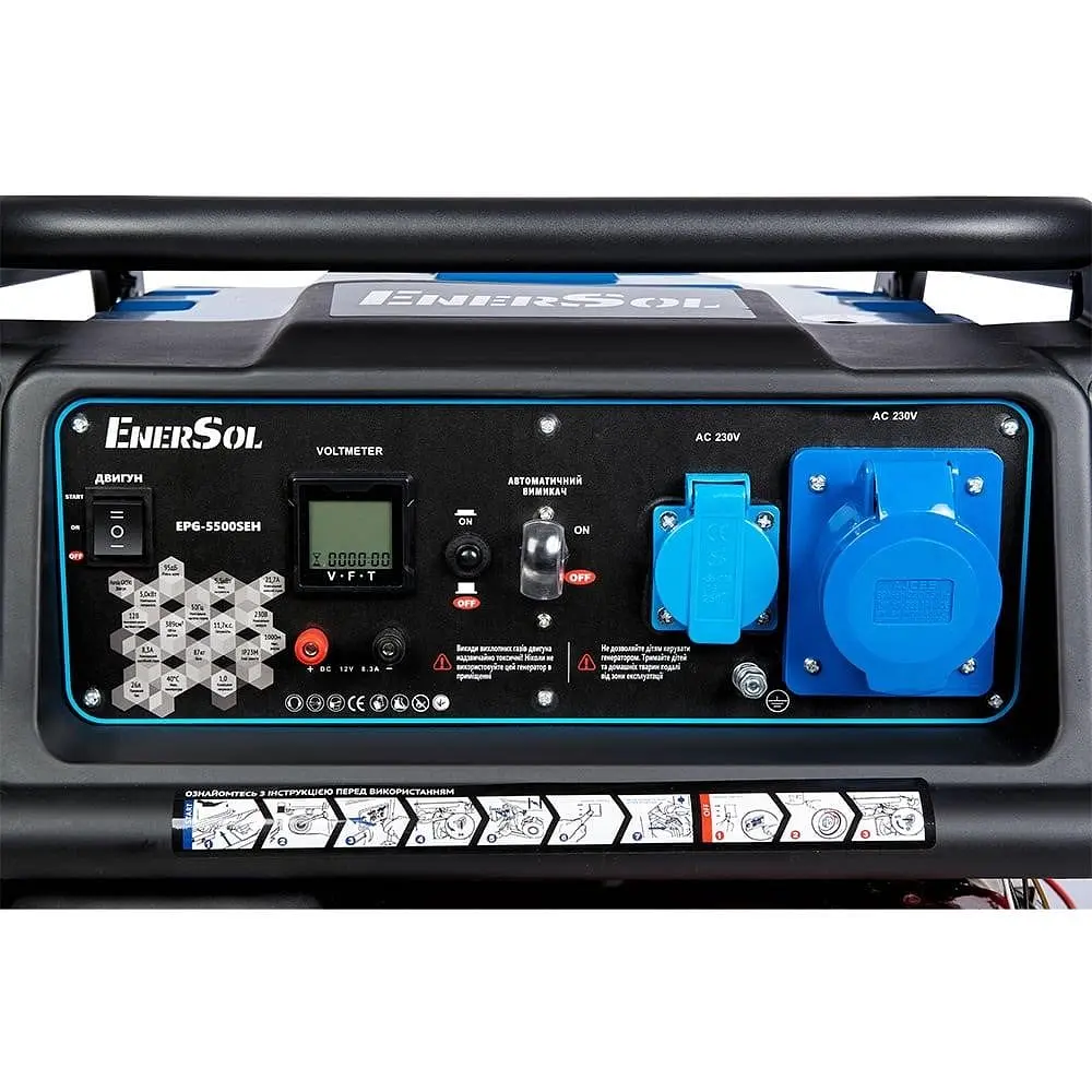 Генератор бензиновий 5 кВт EnerSol EPG-5500SEH з двигуном Honda GX390 (41-00471) - фото 8