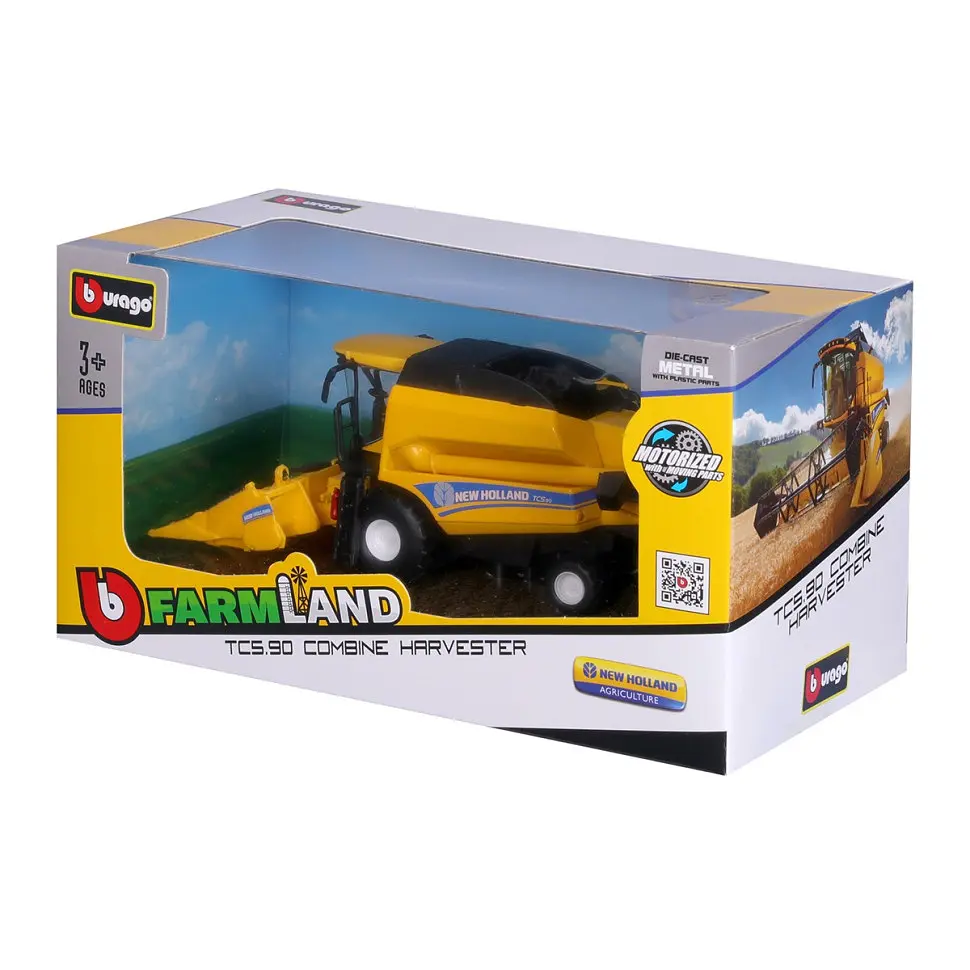 Автомодель комбайн Зернозбірний New Holland TC5.90 (1:24) Bburago 13х30х26 см det0015062 - фото 6