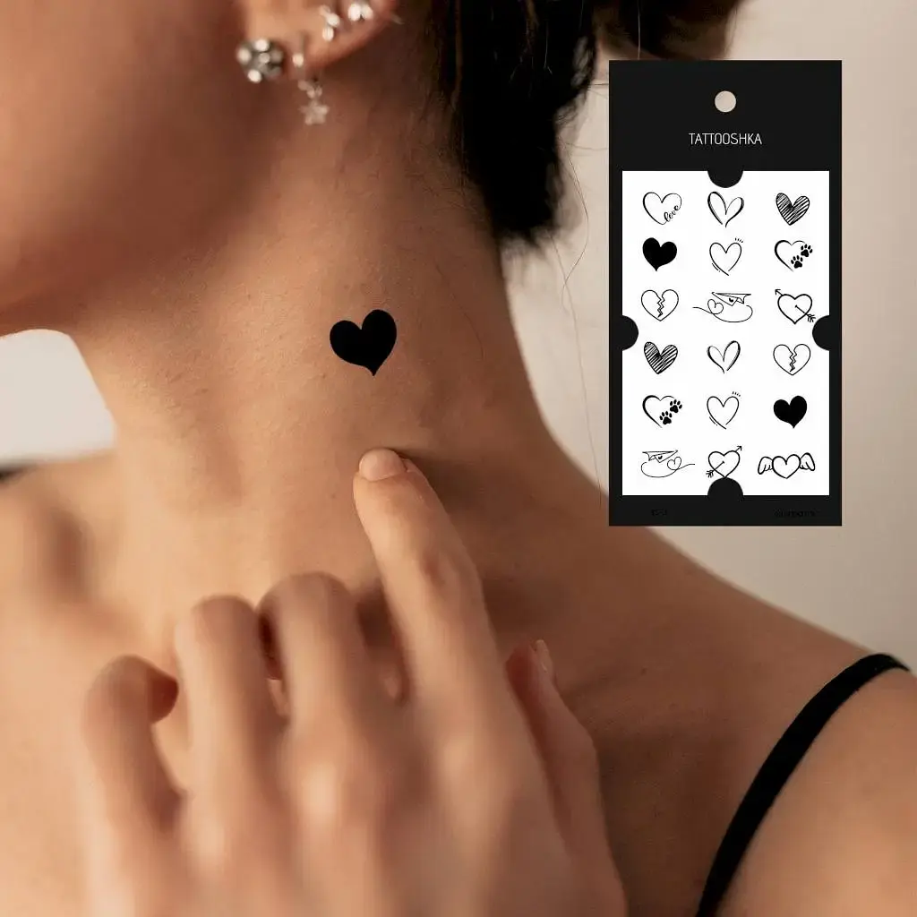 Набір тату Сердечки Tattooshka L-21 (5805800012841) shop (5805800012841) - фото 2