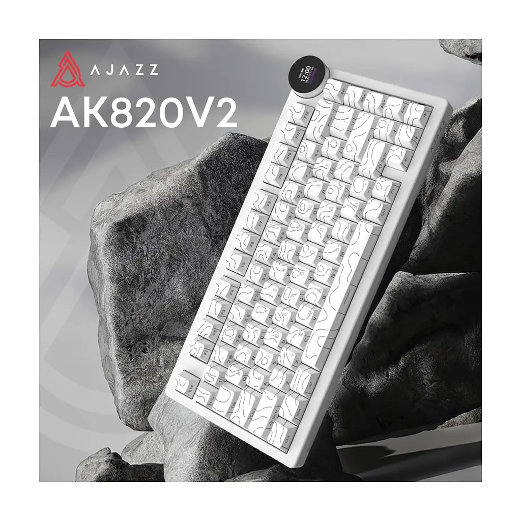 Клавіатура Ajazz AK820 V2 White Peach Switch Wireless/Bluetooth/USB UA White (AK820-V2-WP-S-W) - фото 6