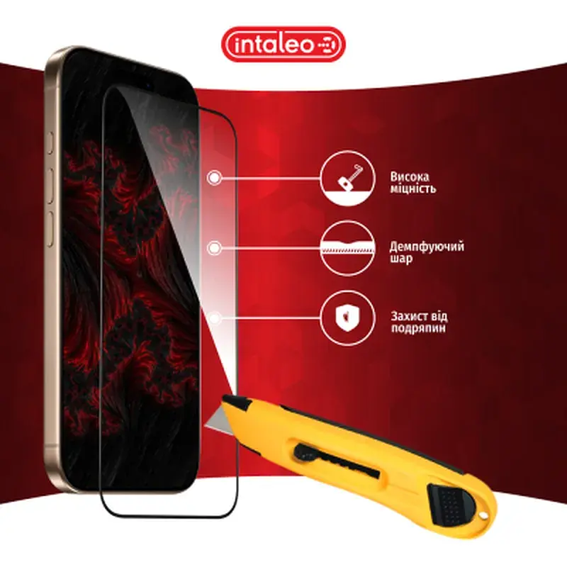 Скло захисне Intaleo Full Glue Apple iPhone 16 Pro Black (1283126593802) - фото 5
