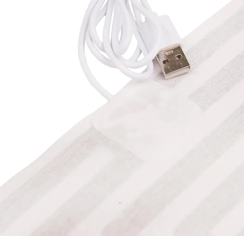 Грелка для тела тканевая 18,5x14,5x0,1 см от USB Белая (91570001) - фото 3