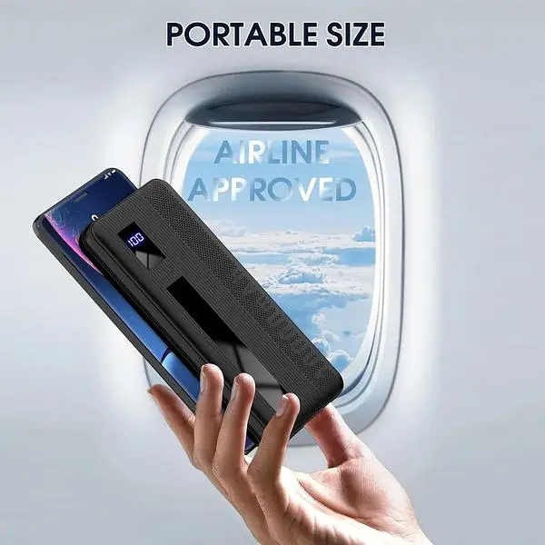 Портативний зарядний пристрій ємністю 10 000 мАг швидка зарядка 15 Вт з USB C - фото 3