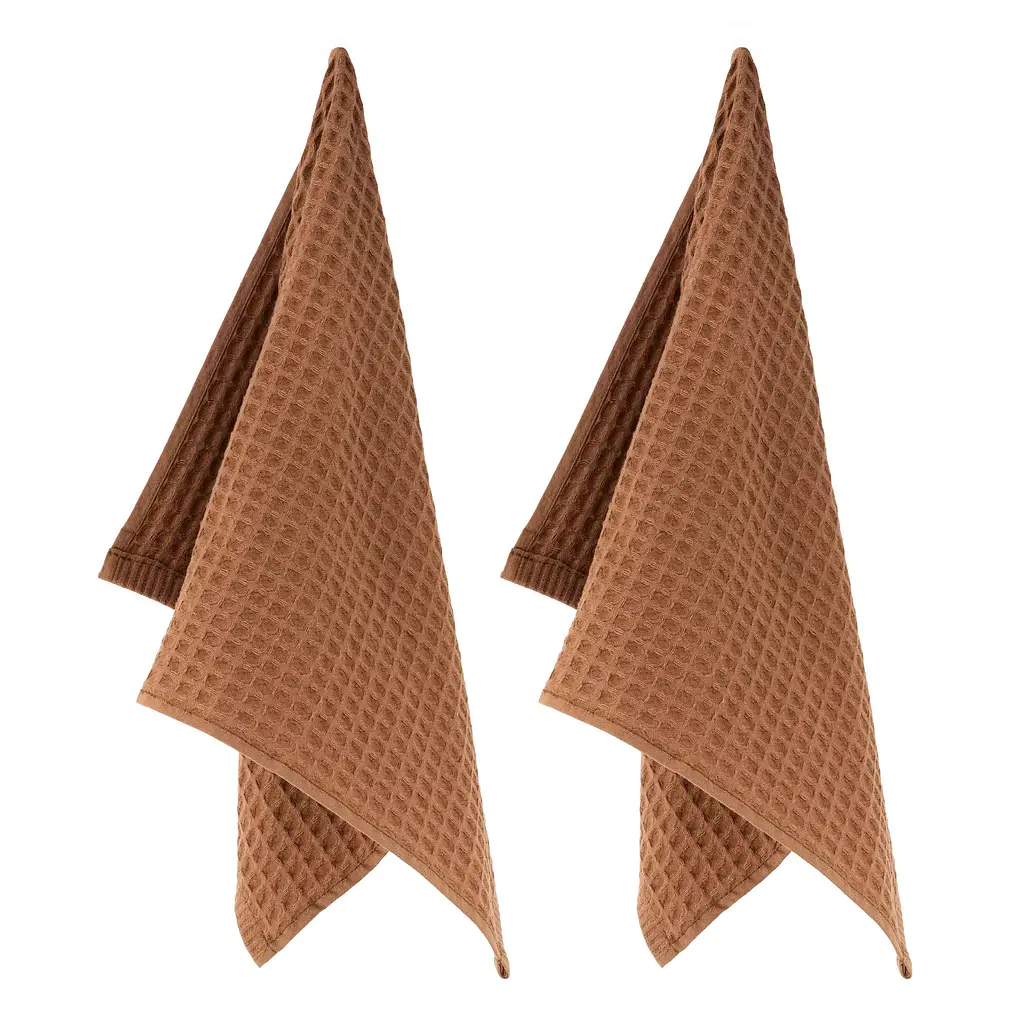 Набор полотенец для кухни Ardesto Pique, 40x60см, 2шт, 100% хлопок, коричневый (ART4060BB) - фото 3