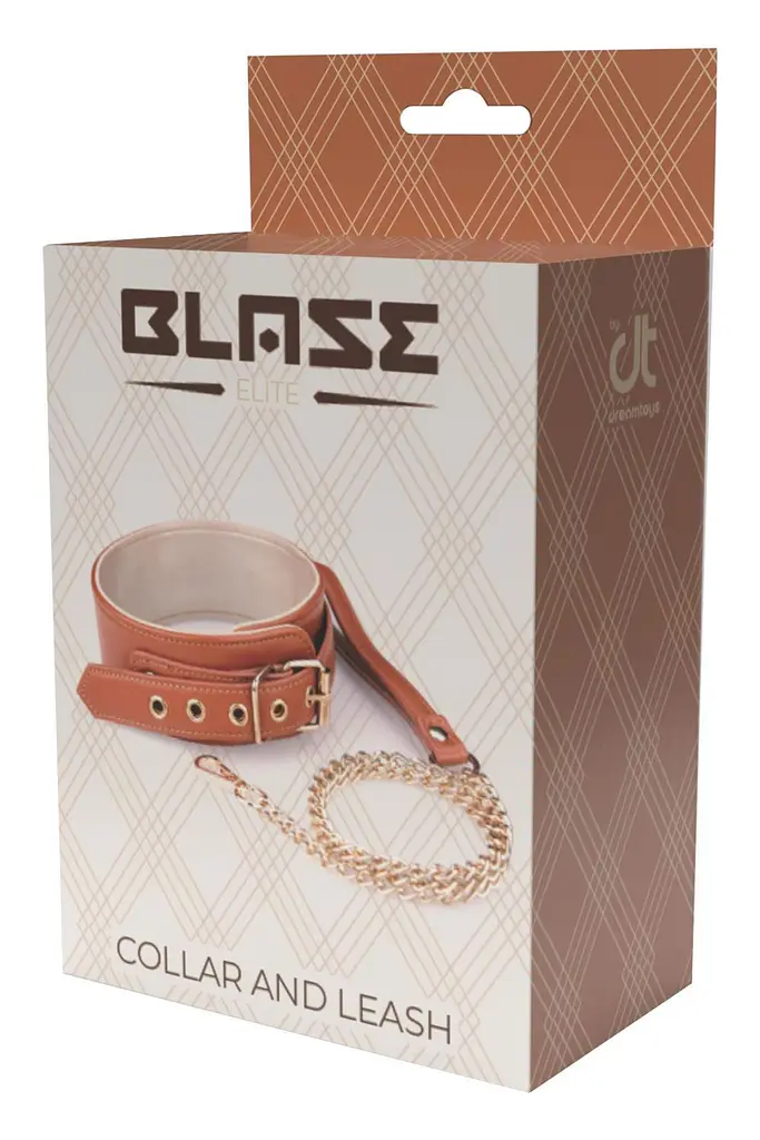 Нашийник з повідцем Dreamtoys Blaze Elite Collar and Leash 103 см коричневий - фото 2