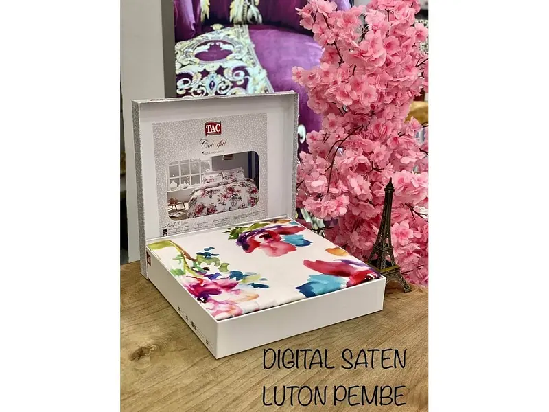 Комплект постільної білизни Luton Pink Сімейний Tac pbe0041096 - фото 3