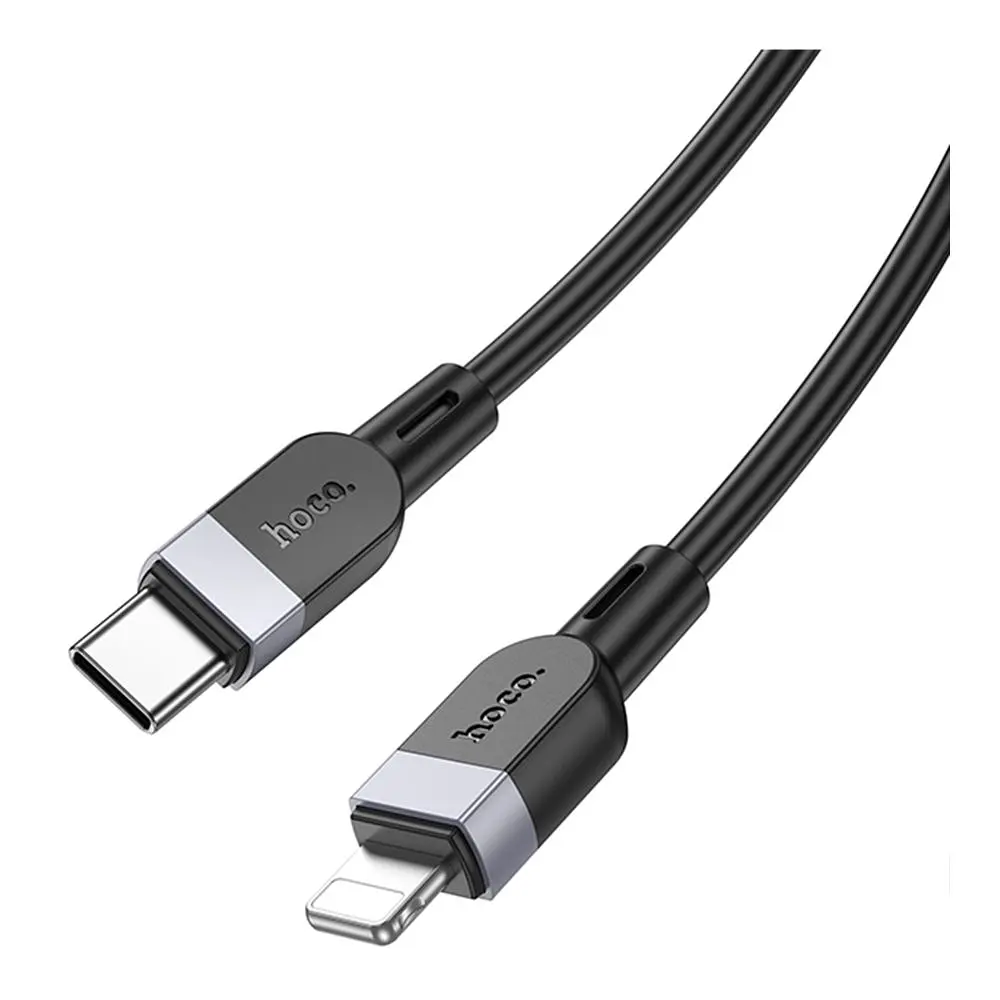 Кабель для заряджання та передачі даних USB Hoco X109 Silicone PD27W /3A Type-C to Lightning 3m Black (35919_3605822) - фото 6