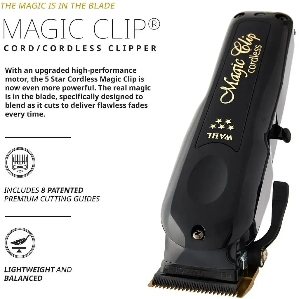 Машинка для стрижки Wahl Magic Clip Cordless 5 star чорна (3026434) [176307] - фото 8