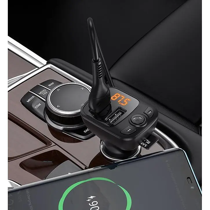 FM трансмітер модулятор Borofone BC41 Eminency QC3.0 Bluetooth чорний - фото 7