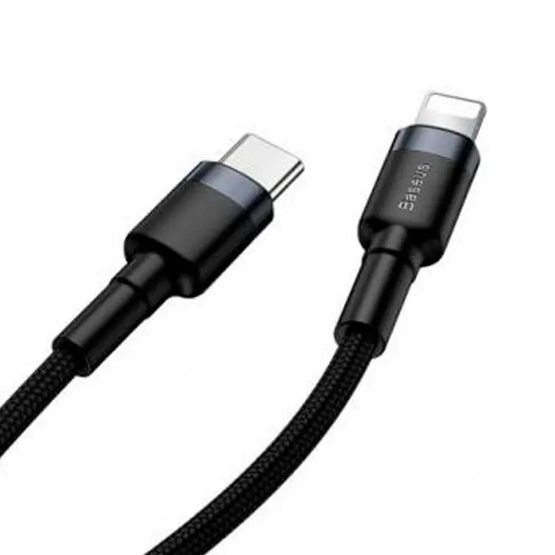 Кабель Baseus Cafule Cable Type-C to Lightning PD 18W 1m CATLKLF-G1 Black - фото 2