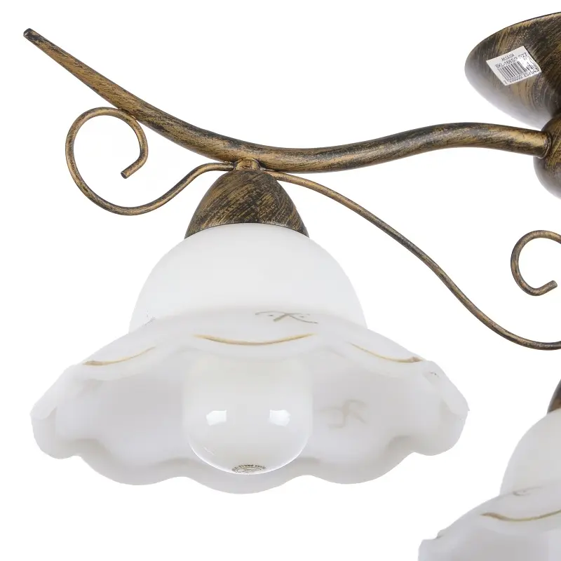 Люстра потолочная Brille кованая флористика E27 60W BR (BKL-168C/3) - фото 3