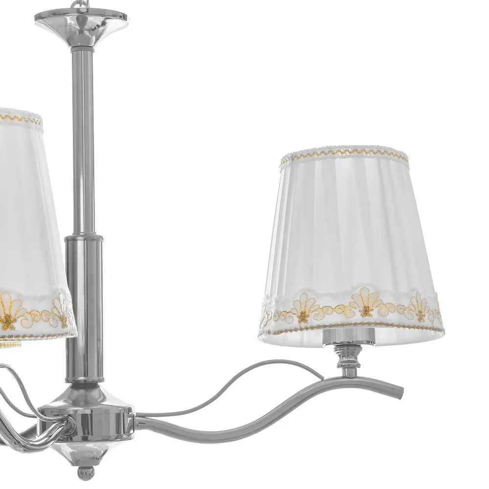 Люстра подвесная Brille прованс с абажуром E27 60W CH (BKL-656S/3) - фото 2