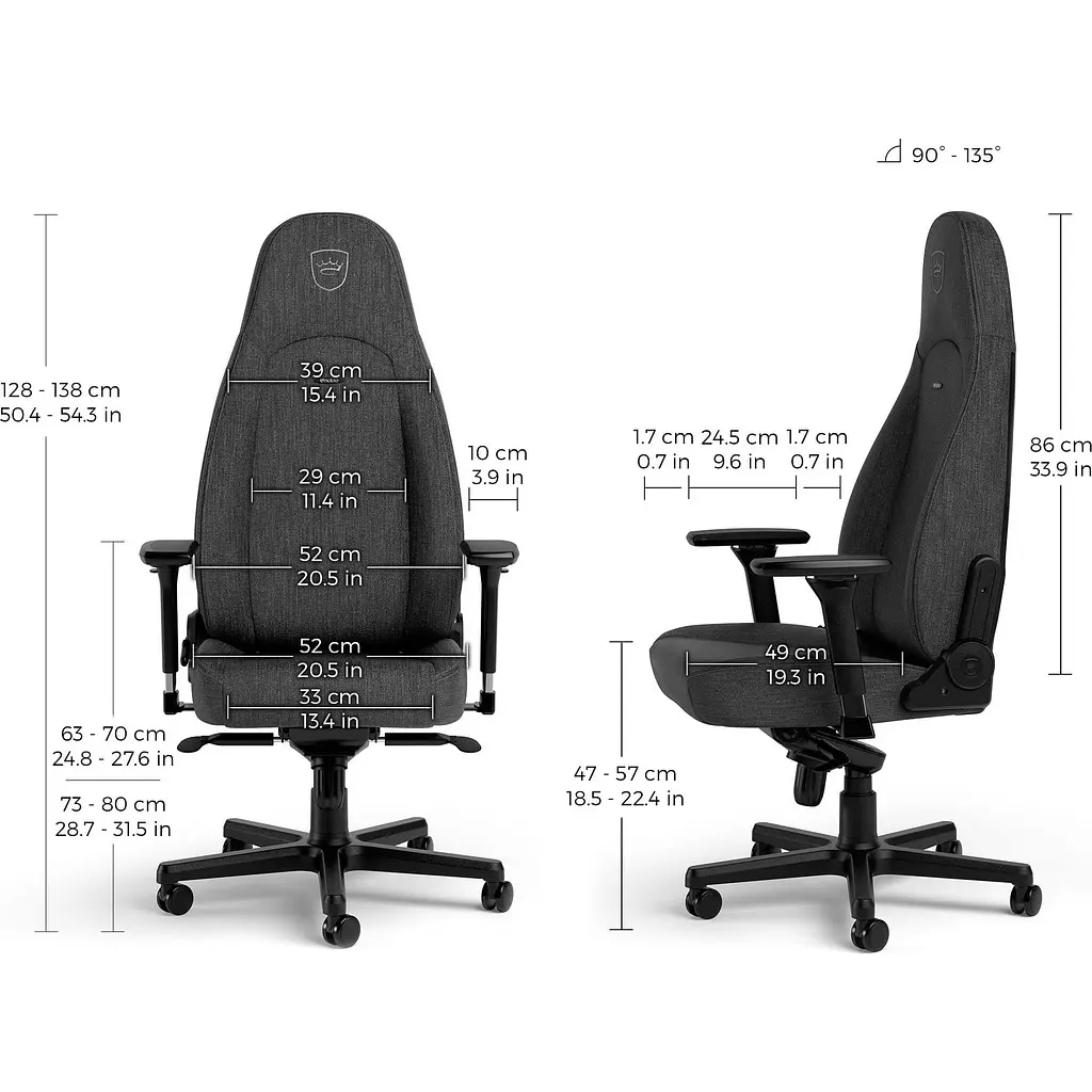 Геймерське крісло Noblechairs ICON TX Anthracite (NBL-ICN-TX-ATC) [165691] - фото 9